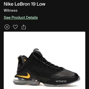 Boys Nike LeBron 19 Low shoe size 7.5